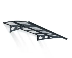 Canopia by Palram Auvent arrondi Herald gris l.223,5 x P.139 x H.33 cm