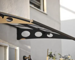 Canopia by Palram Auvent arrondi Herald gris l.223,5 x P.139 x H.33 cm