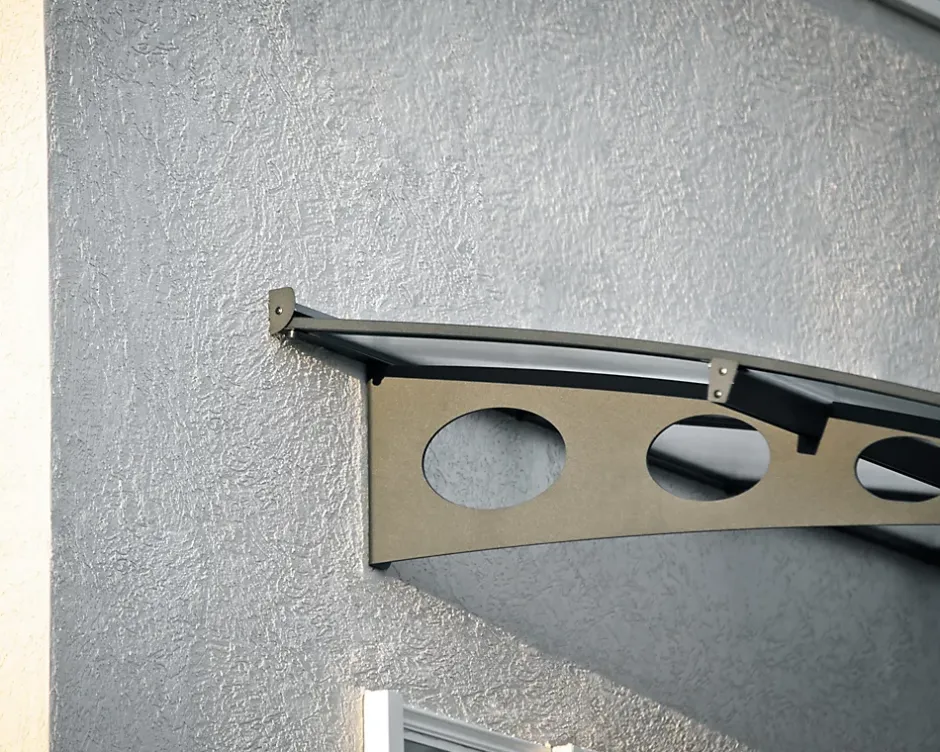 Canopia by Palram Auvent arrondi Herald gris l.223,5 x P.139 x H.33 cm