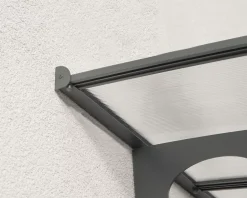 Auvent arrondi Herald gris l.670,5 x P.139 x H.33 cm-Canopia by Palram Clearance