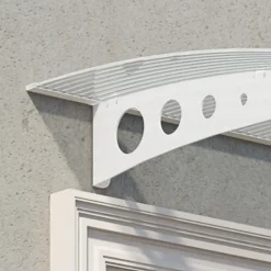 Auvent arrondi Lyra blanc l.135 x P.90,5 x H.15,5 cm-Canopia by Palram Online