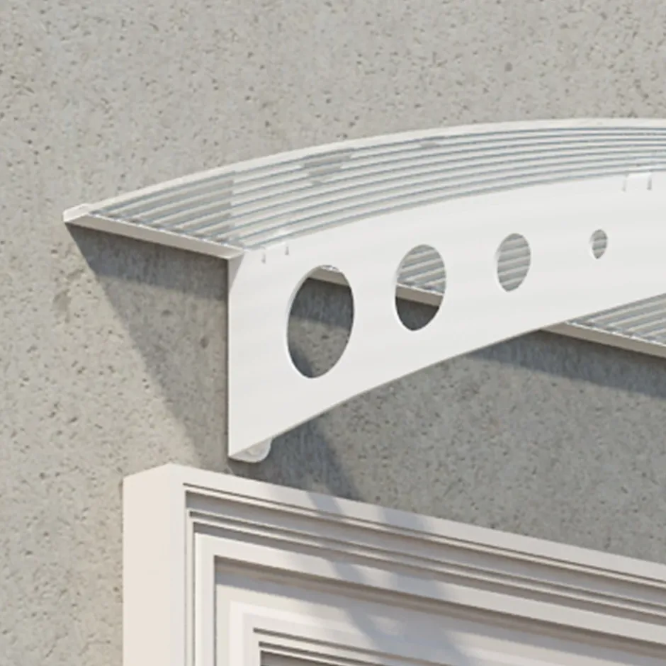 Auvent arrondi Lyra blanc l.135 x P.90,5 x H.15,5 cm-Canopia by Palram Online