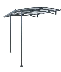 Canopia by Palram Auvent arrondi Vega gris clair l.200,5 x P.199,6 x H.26,1 cm