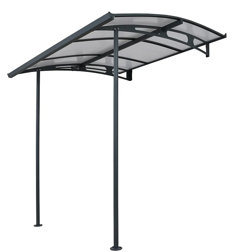 Canopia by Palram Auvent arrondi Vega gris clair l.200,5 x P.199,6 x H.26,1 cm