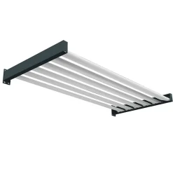 Auvent Bioclimatique Fixe LANITRA (Gris Anthracite et Blanc Brillant - 2.00 x 0.954 m)-Telco Home Automation New