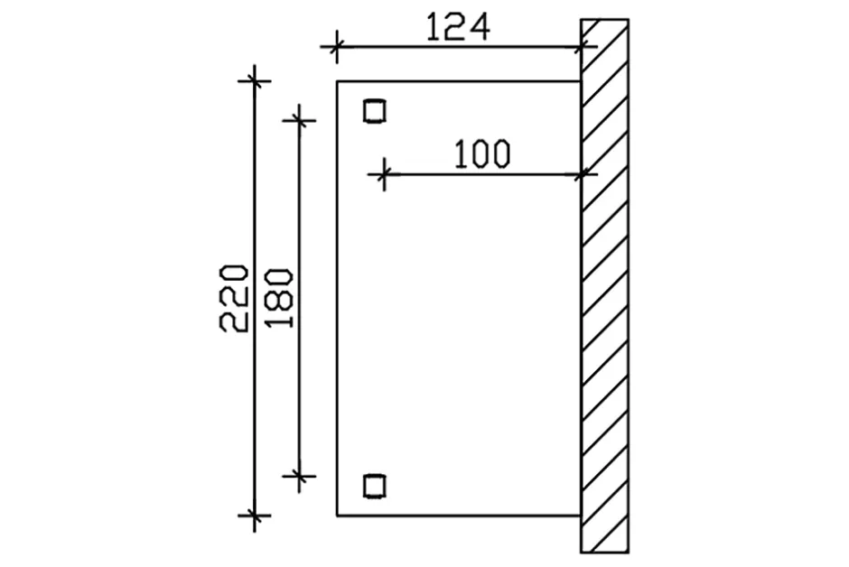 Skan Holz Auvent bois Anklam 1, 220 x 124 cm, épicéa, non traité