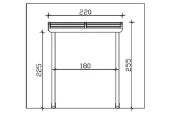 Skan Holz Auvent bois Anklam 1, 220 x 124 cm, épicéa, non traité