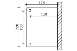 Skan Holz Auvent bois Anklam 2, 220 x 174 cm, épicéa, traitement coloré blanc