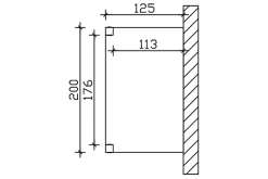Skan Holz Auvent bois Fehmarn, 200 x 125 cm, épicéa, traitement coloré noyer