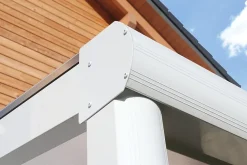 Skan Holz Auvent bois GREIFSWALD 216 x 135 cm, aluminium, thermolaqué blanc RAL 9016