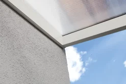 Skan Holz Auvent bois GREIFSWALD 216 x 135 cm, aluminium, thermolaqué blanc RAL 9016