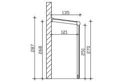 Skan Holz Auvent bois GREIFSWALD 216 x 135 cm, aluminium, thermolaqué blanc RAL 9016