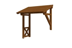 Auvent bois Paderborn 3, 242x156cm, épicéa, traitement coloré noyer-Skan Holz Sale