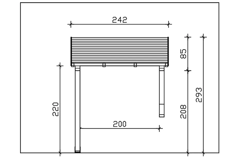 Auvent bois Paderborn 3, 242x156cm, épicéa, traitement coloré noyer-Skan Holz Sale