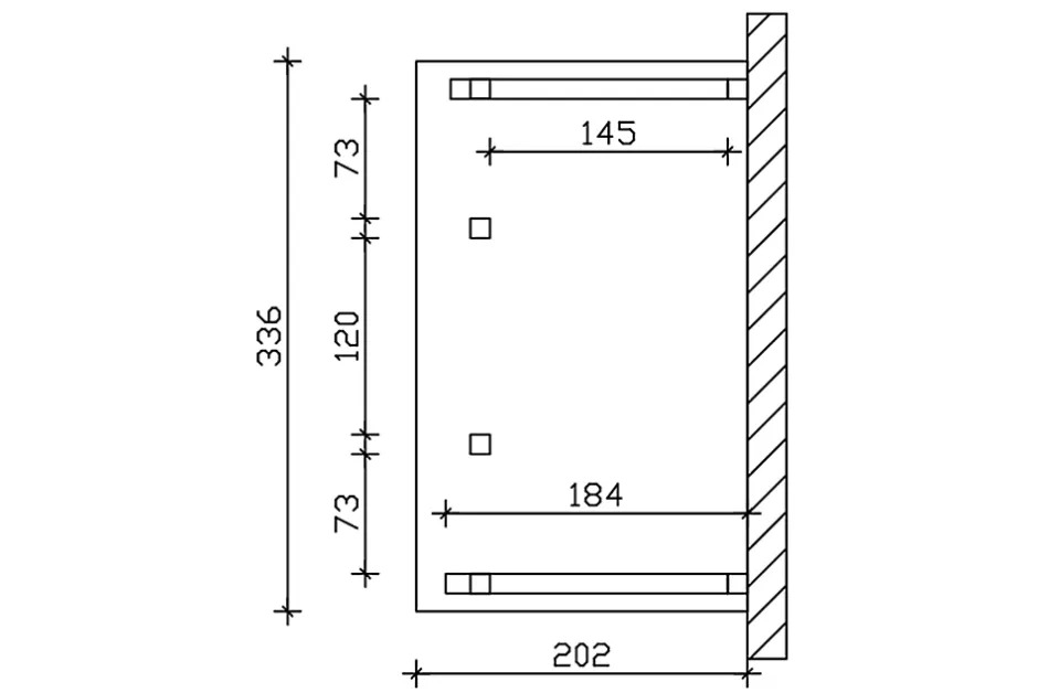 Auvent bois Paderborn 8, 336x202cm, épicéa, traitement coloré chêne clair-Skan Holz New