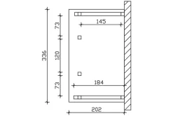 Auvent bois Paderborn 7, 336x202cm, épicéa, traitement coloré anthracite-Skan Holz Online