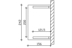 Skan Holz Auvent bois Paderborn 2, 242x156cm, épicéa, traitement coloré chêne clair