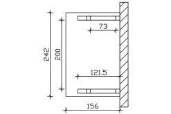 Auvent bois Paderborn 4, 242x156cm, épicéa, traitement coloré noyer-Skan Holz