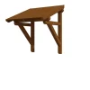 Auvent bois Potsdam 1, 176x156cm, épicéa, traitement coloré noyer-Skan Holz Discount