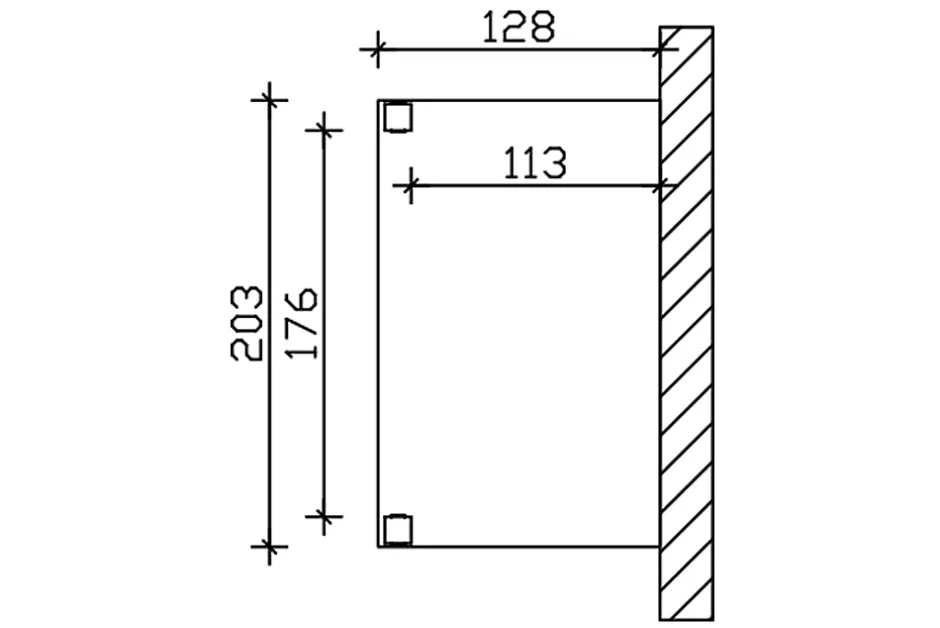 Auvent bois Prerow, 203 x 128 cm, épicéa, non traité-Skan Holz Sale