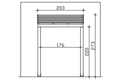 Auvent bois Prerow, 203 x 128 cm, épicéa, non traité-Skan Holz Sale
