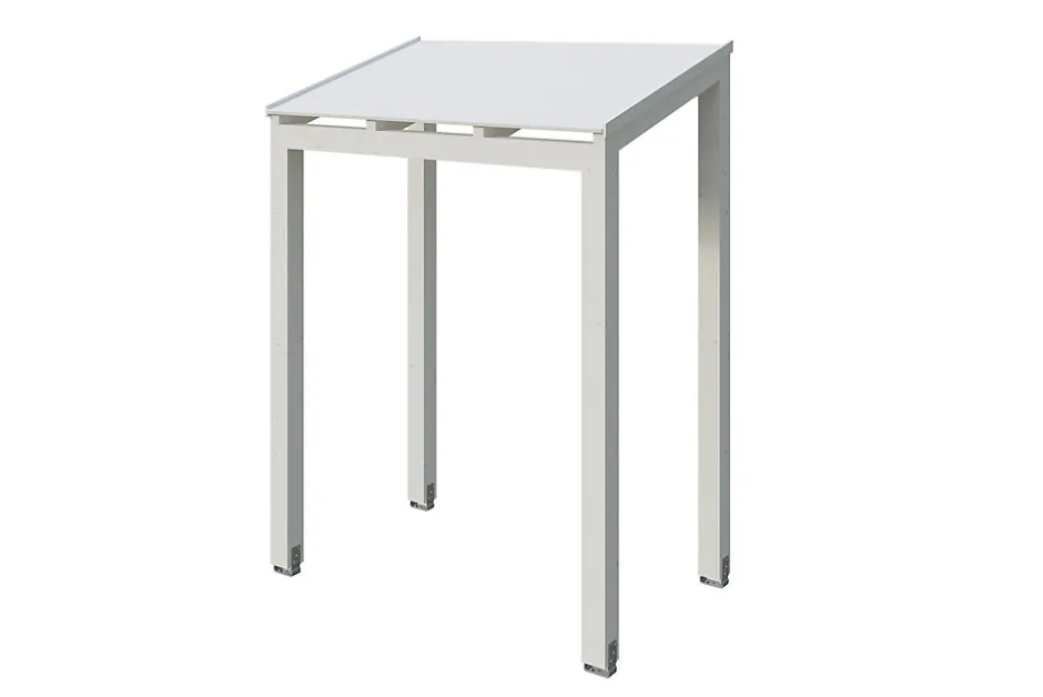 Auvent bois Putbus, 203 x 128 cm, épicéa, traitement coloré blanc-Skan Holz Online