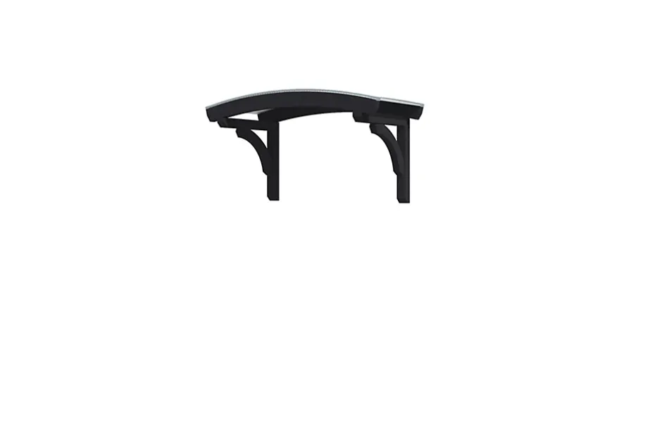 Skan Holz Auvent bois Rostock 174x80cm, épicéa, traitement coloré anthracite