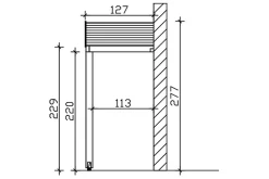Auvent bois Sellin, 205 x 127 cm, épicéa, traitement coloré noyer-Skan Holz Best