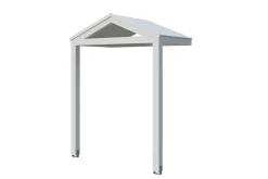 Auvent bois Sellin, 205 x 127 cm, épicéa, traitement coloré blanc-Skan Holz Best