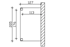 Skan Holz Auvent bois Sellin, 205 x 127 cm, épicéa, traitement coloré gris ardoise