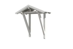 Auvent bois Siegen 2, 247x116cm, épicéa, traitement coloré blanc-Skan Holz Outlet