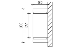 Auvent bois Stettin 180x80cm, épicéa, traitement coloré gris ardoise-Skan Holz