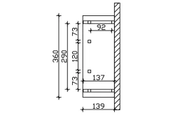 Skan Holz Auvent bois Stralsund 6, 360x139cm, épicéa, traitement coloré gris ardoise