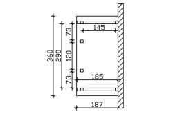 Skan Holz Auvent bois Stralsund 8, 360x187cm, épicéa, non traité