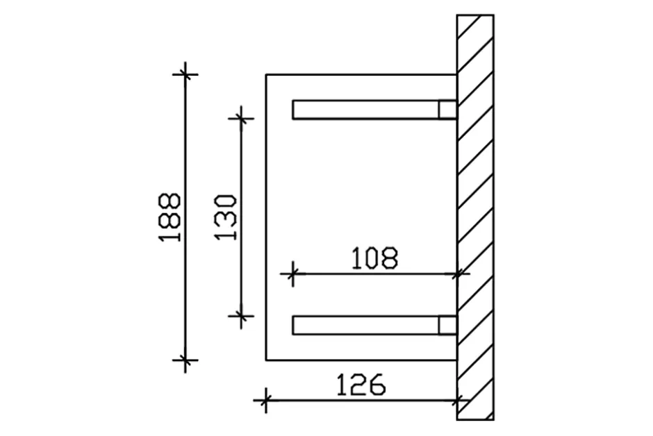 Skan Holz Auvent bois Wesel 1, 188x126cm, épicéa, non traité