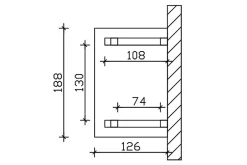 Skan Holz Auvent bois Wesel 4, 188x126cm, épicéa, non traité