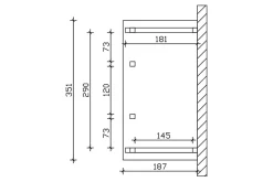 Auvent bois Wismar 7, 351x187cm, épicéa, traitement coloré blanc-Skan Holz Best