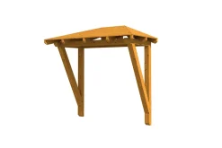 Skan Holz Auvent bois Wismar 2, 258x126cm, épicéa, traitement coloré chêne clair