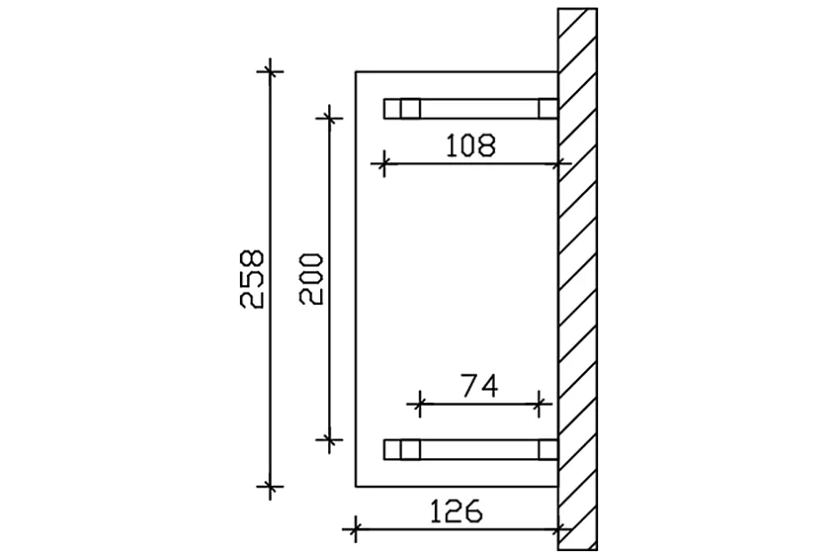 Skan Holz Auvent bois Wismar 4, 258x126cm, épicéa, traitement coloré gris ardoise