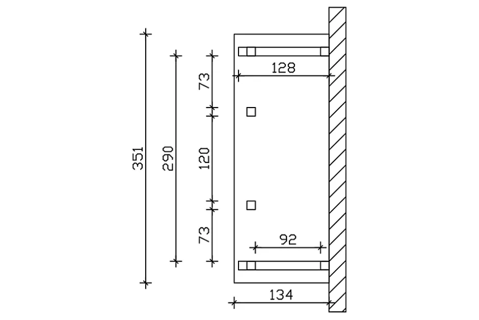 Auvent bois Wismar 6, 351x134cm, épicéa, traitement coloré gris ardoise-Skan Holz Clearance