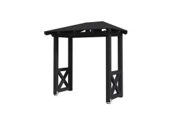 Auvent bois Wismar 4, 258x126cm, épicéa, traitement coloré anthracite-Skan Holz Clearance
