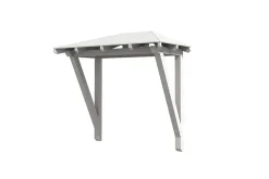 Auvent bois Wismar 2, 258x126cm, épicéa, traitement coloré blanc-Skan Holz Online