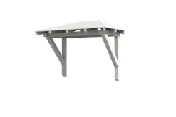 Skan Holz Auvent bois Wismar 1, 258x126cm, épicéa, traitement coloré blanc