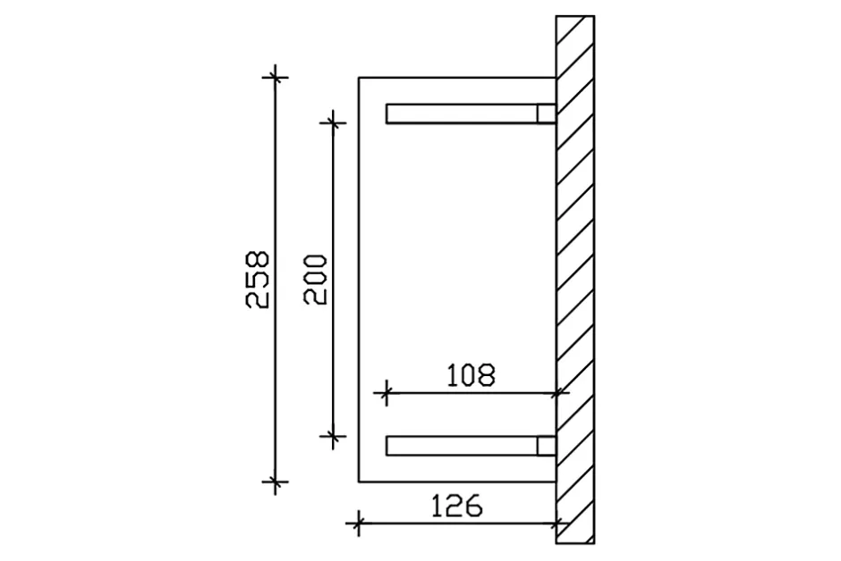 Skan Holz Auvent bois Wismar 1, 258x126cm, épicéa, traitement coloré blanc