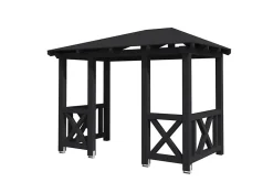 Skan Holz Auvent bois Wismar 7, 351x187cm, épicéa, traitement coloré anthracite