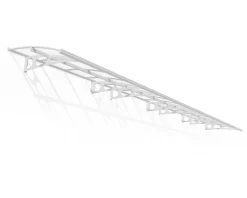 Canopia by Palram Auvent Bordeaux 890 x 140cm Blanc - Transparent en Polycarbonate et acier