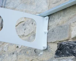 Canopia by Palram Auvent Bordeaux 890 x 140cm Blanc - Transparent en Polycarbonate et acier