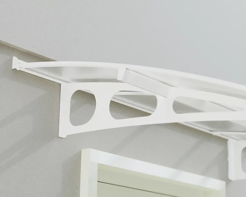 Auvent Bordeaux 890 x 140cm Blanc - Brume Blanche en Polycarbonate et acier-Canopia by Palram Hot