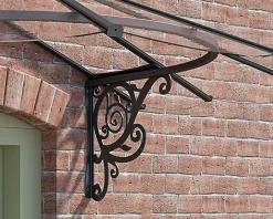 Geom Auvent Canopy noir aluminium et acrylique 1,75 x 1,25 x 0,8 m