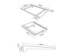 Vente-unique Auvent de porte en aluminium L150 x l90 cm incliné - anthracite - DALEPO